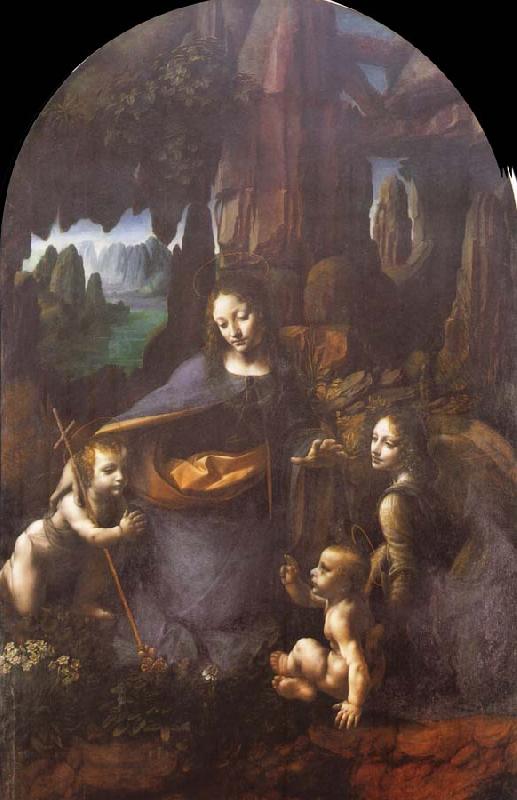 Leonardo  Da Vinci Madonna of the Rocks Sweden oil painting art